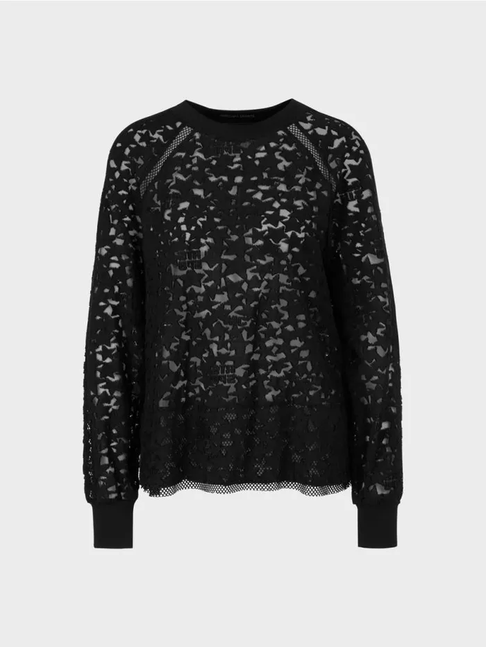Shirts and Tops Damen Marc Cain TShirt Mit Durchscheinendem Material Black