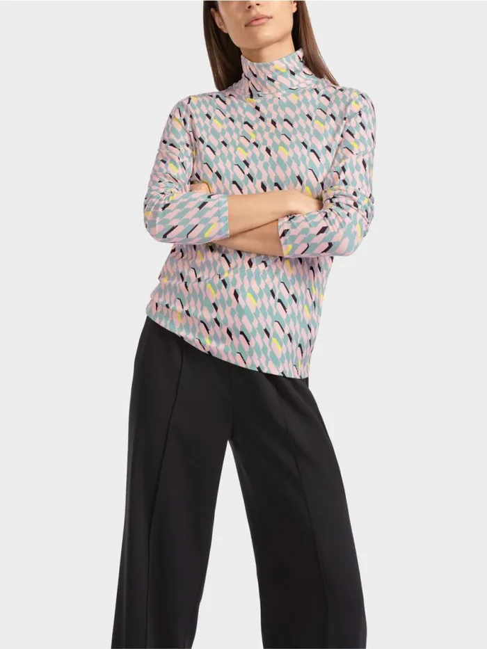 Shirts and Tops Damen Marc Cain TShirt Mit Rollkragen Dark Sky Blue