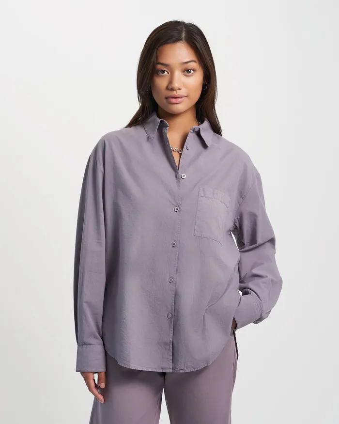 Shirts Colorfulstandard Women Organic Oversized Shirt 8211 Soft Yellow
