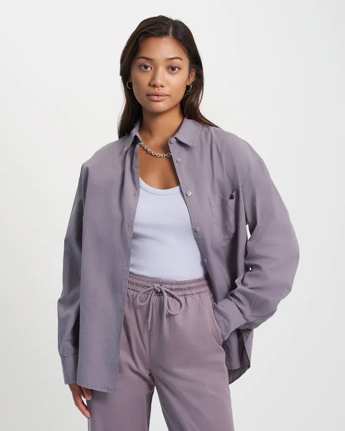 Shirts Colorfulstandard Women Organic Oversized Shirt 8211 Soft Yellow
