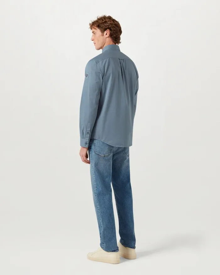 Shirts Men Belstaff Scale Shirt Blue Flint Shirts Men Belstaff Scale Shirt Blue Flint
