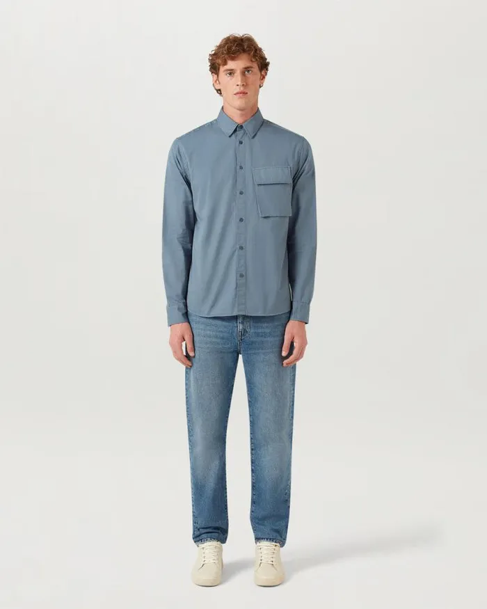 Shirts Men Belstaff Scale Shirt Blue Flint Shirts Men Belstaff Scale Shirt Blue Flint