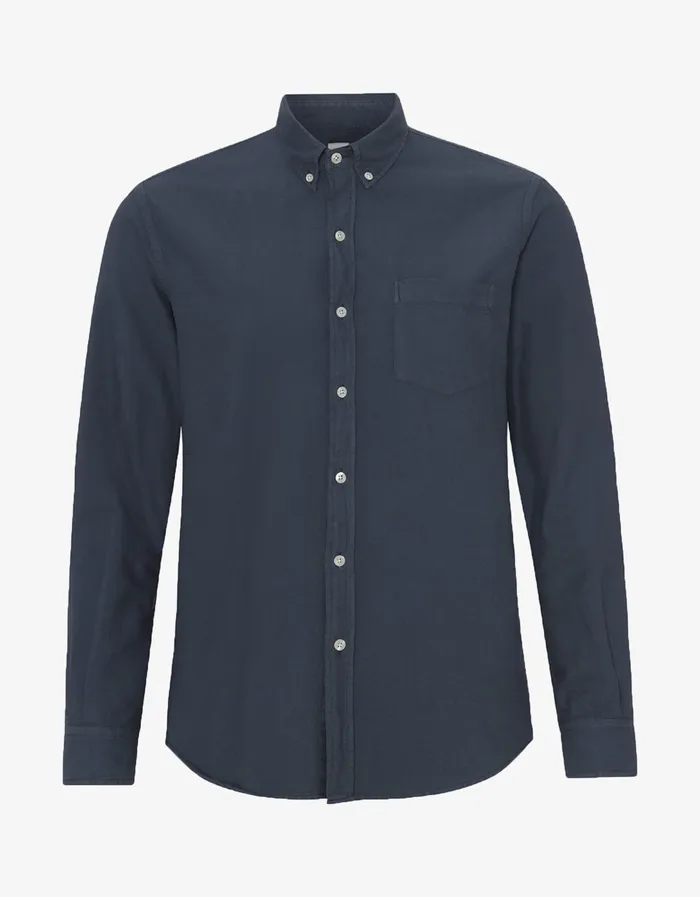 Shirts Men Colorfulstandard Organic Button Down Shirt 8211 Petrol Blue