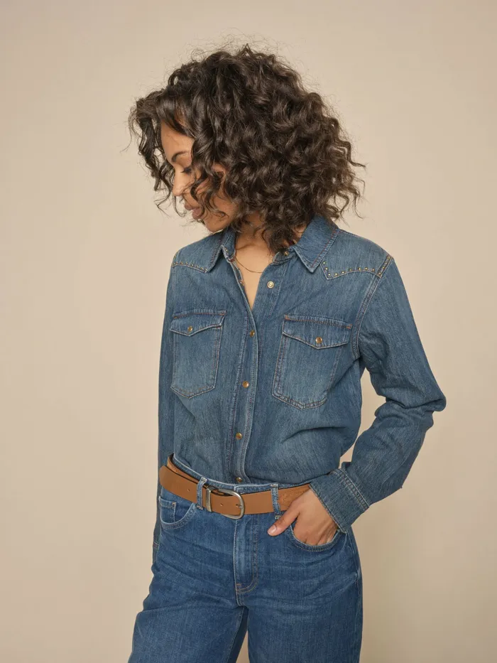 Shirts MMElvira Denim Shirt Blue 8211 MOS MOSH Women Shirts MMElvira Denim Shirt Blue 8211 MOS MOSH Women