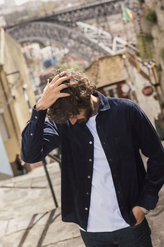Shirts MOS MOSH Men MMGAlden Corduroy Shirt Navy Shirts MOS MOSH Men MMGAlden Corduroy Shirt Navy