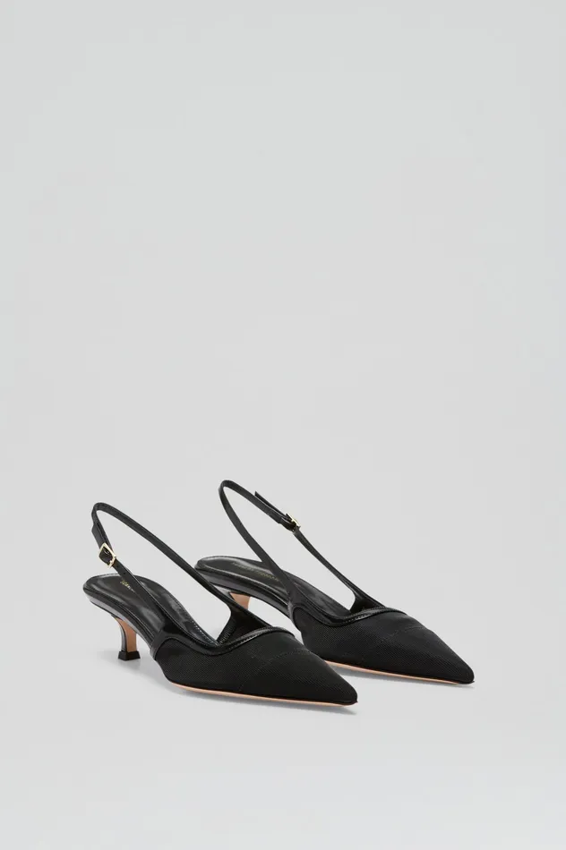 Shoes Scanlan Theodore Women FINE MESH SLINGBACK 45 BLACK
