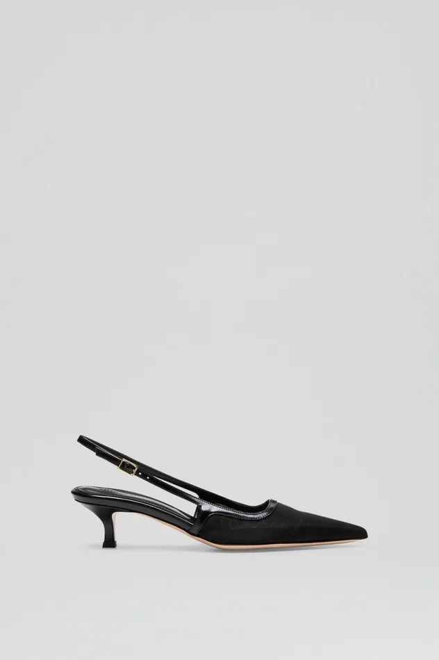Shoes Scanlan Theodore Women FINE MESH SLINGBACK 45 BLACK Shoes Scanlan Theodore Women FINE MESH SLINGBACK 45 BLACK