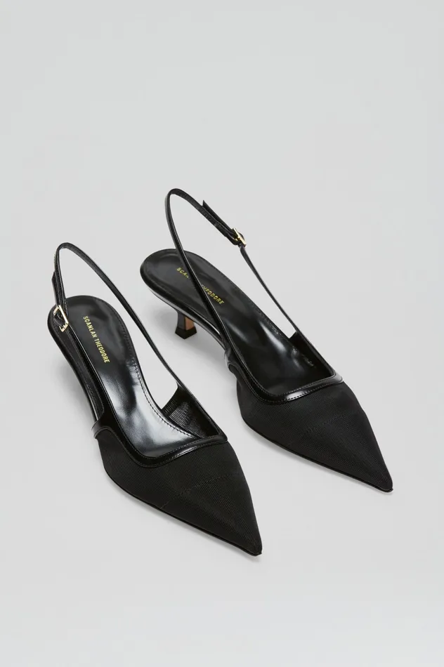 Shoes Scanlan Theodore Women FINE MESH SLINGBACK 45 BLACK Shoes Scanlan Theodore Women FINE MESH SLINGBACK 45 BLACK