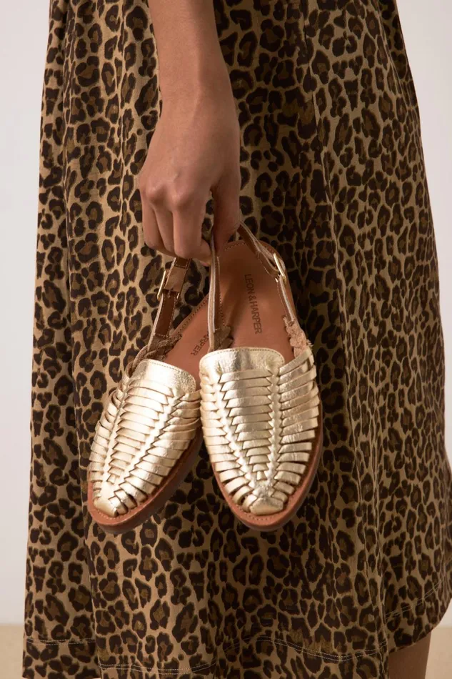 Shoes Women Leon and Harper Izamal P23 Sandals Gold