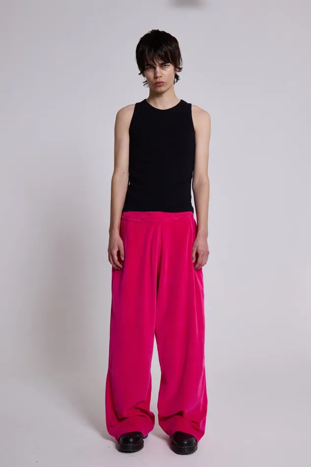 Shop Hot Pink Velour Monster Joggers Loungewear Jaded London Men