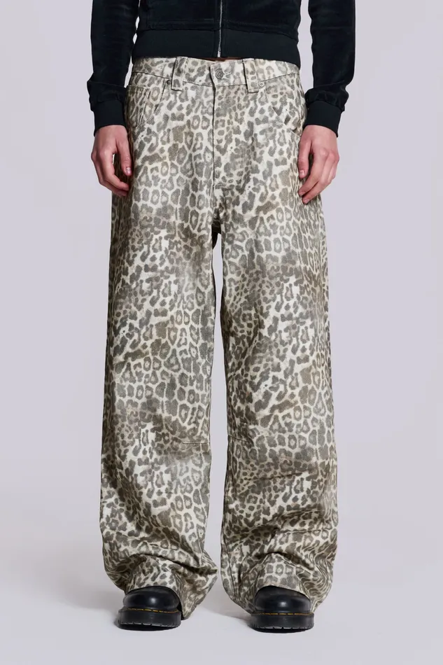 Shop Leopard Fade Colossus Jeans Bestsellers Jaded London Men