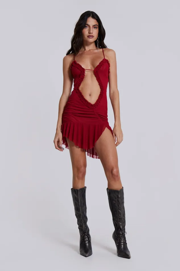 Shop Scarlett Red Mini Fatale Dress Dresses Jaded London Women