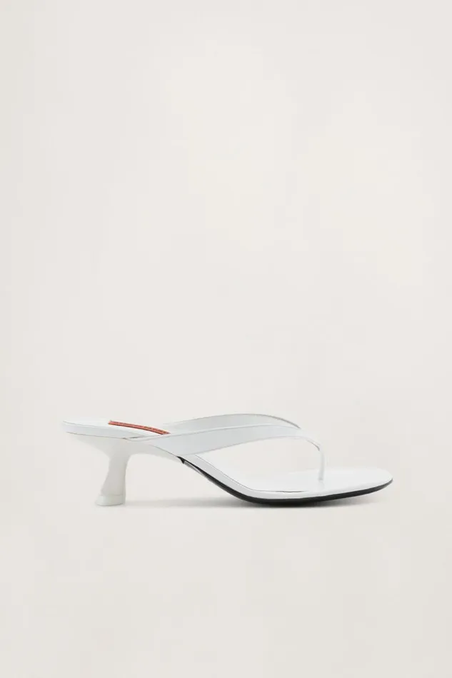 Shop Simon Miller HEELS Beep Thong White Patent