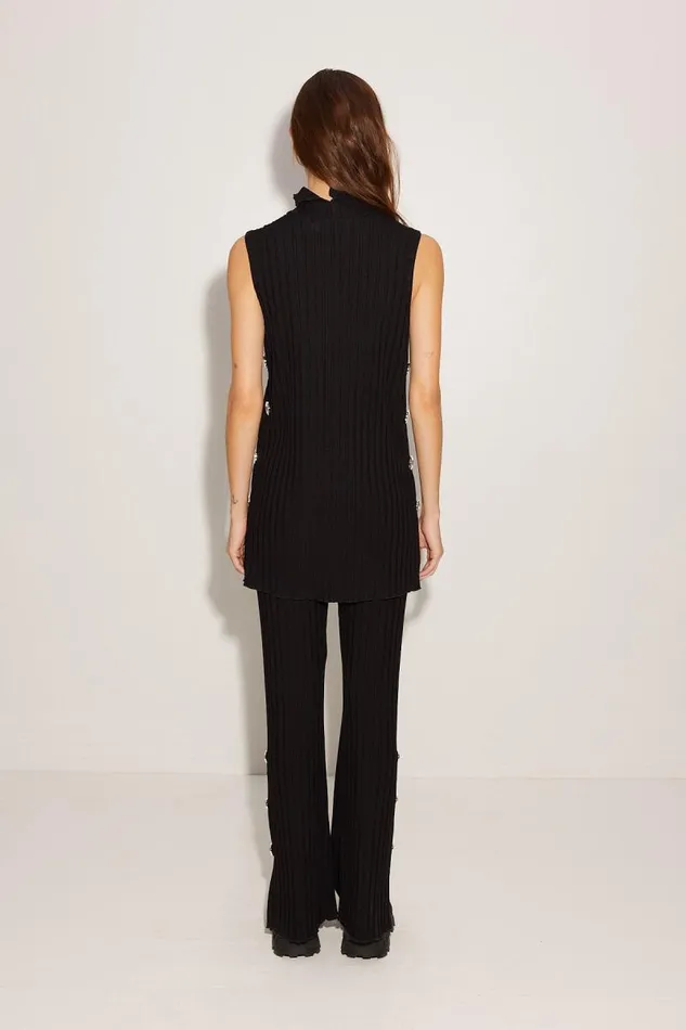 Shop Simon Miller KNITWEAR Rib Cyrene Pant Black