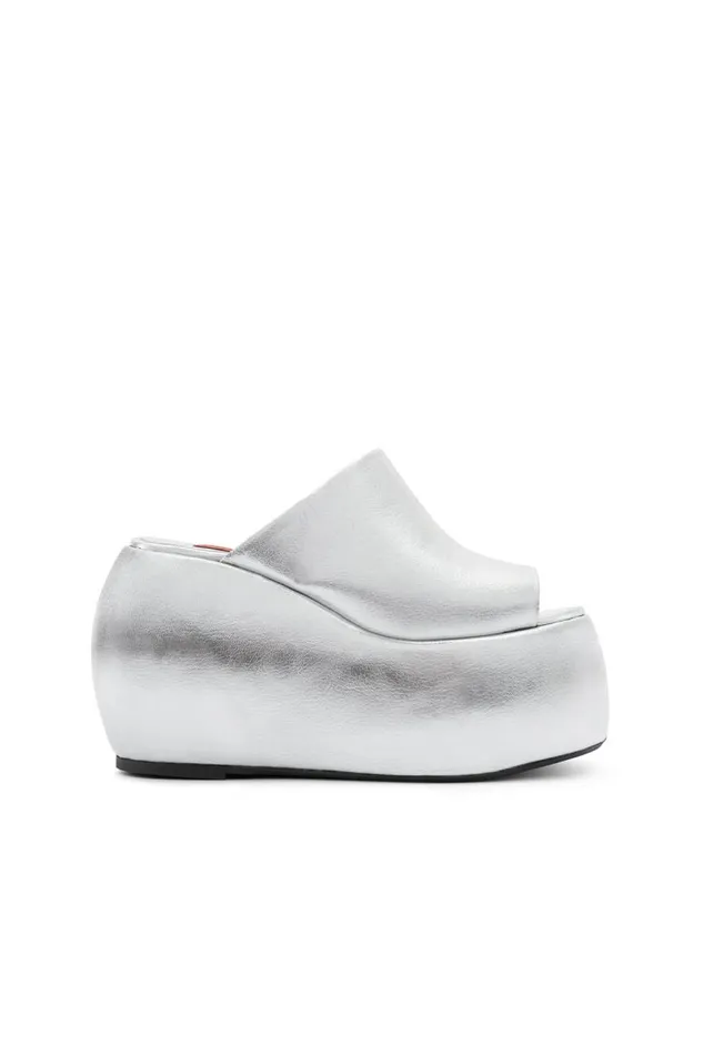 Shop Simon Miller SANDALS Platform Bubble Wedge Silver
