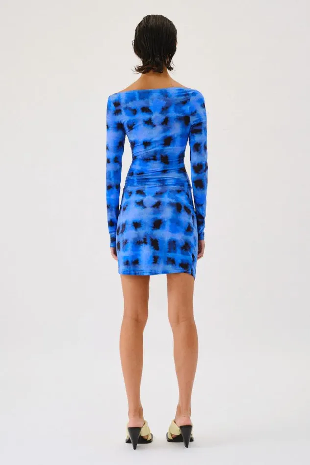 Shop SUBOO Dresses Shibori Long Sleeve Off Shoulder Dress