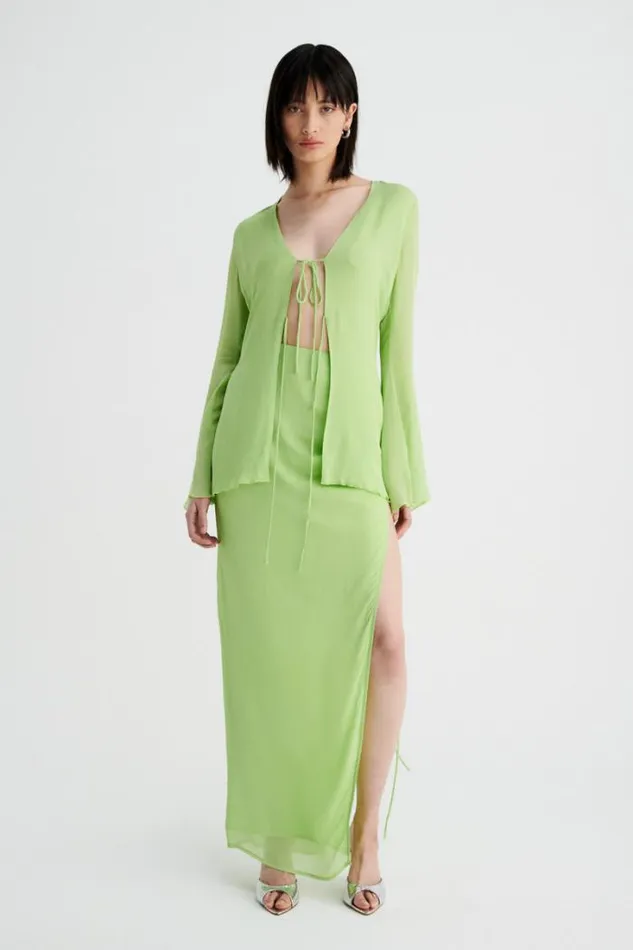 Shop SUBOO Matching Sets Tanya Rouched Skirt 8211 Celery