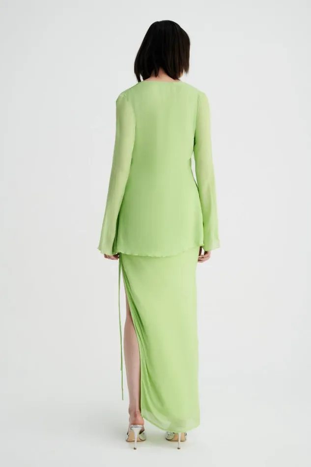 Shop SUBOO Matching Sets Tanya Rouched Skirt 8211 Celery