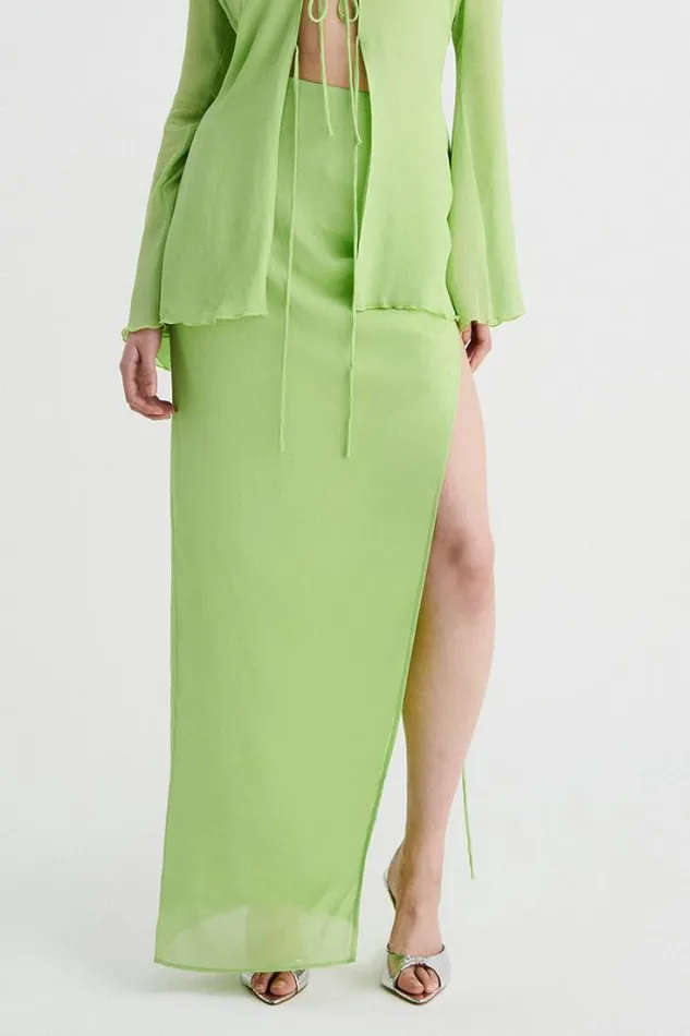 Shop SUBOO Matching Sets Tanya Rouched Skirt 8211 Celery