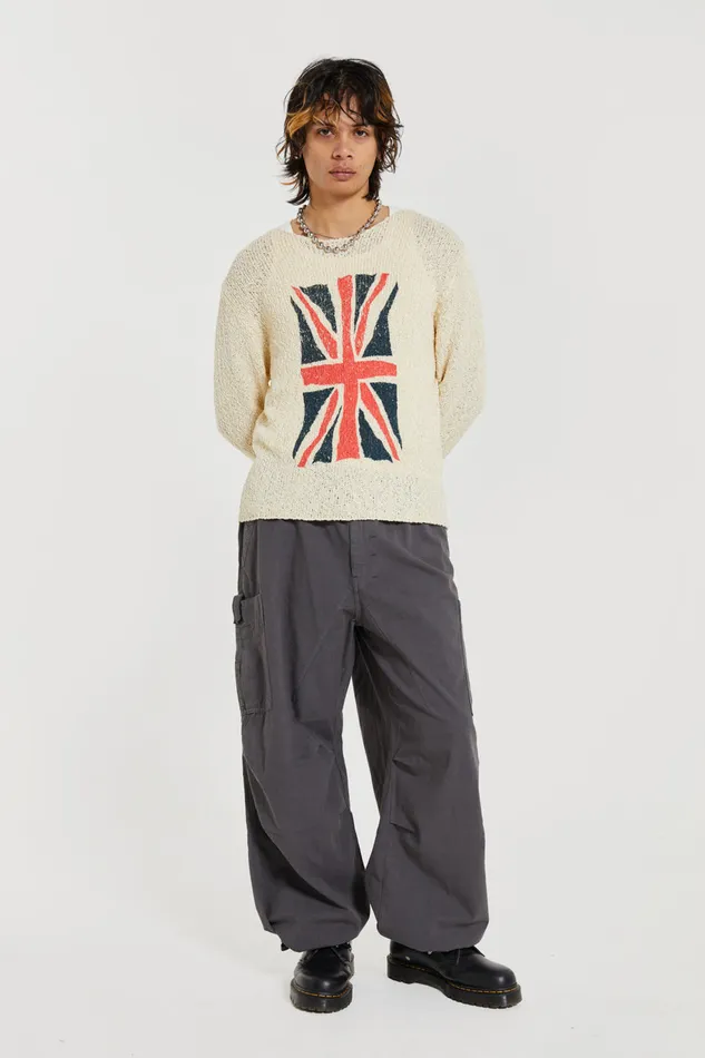 Shop Vintage Grey Parachute Cargo Pants Bestsellers Jaded London Men
