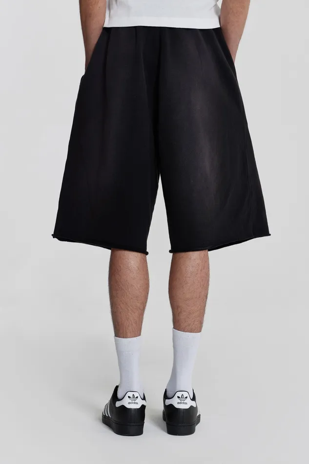 Shop Washed Black Monster Jogger Shorts Loungewear Jaded London Men