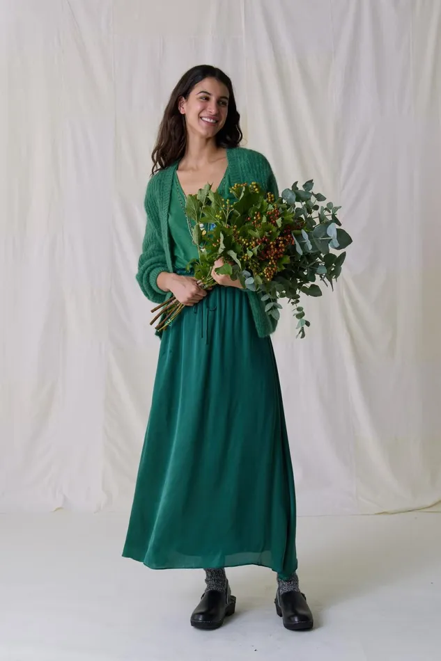Skirts and Shorts Women Leon and Harper Juliette Plain Skirt Emerald