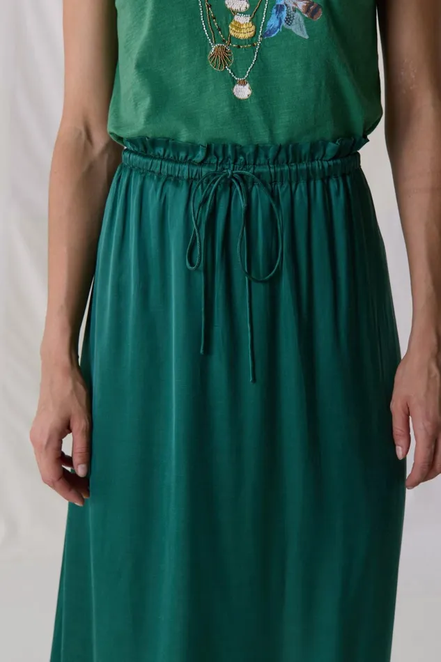 Skirts and Shorts Women Leon and Harper Juliette Plain Skirt Emerald