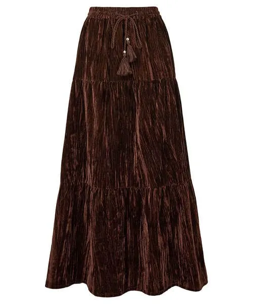 Skirts Apparel Joebrowns Remarkable Velour Tiered Skirt Purple Skirts Apparel Joebrowns Remarkable Velour Tiered Skirt Purple