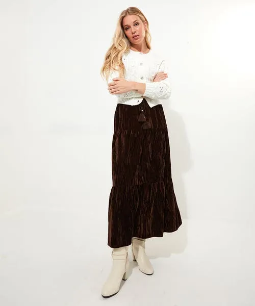 Skirts Apparel Joebrowns Remarkable Velour Tiered Skirt Purple Skirts Apparel Joebrowns Remarkable Velour Tiered Skirt Purple