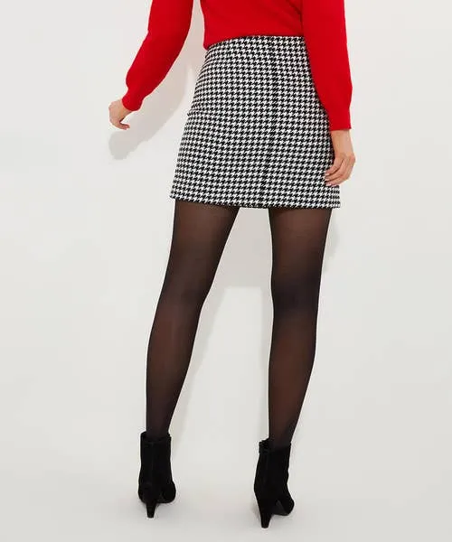 Skirts Daring Dogstooth Skirt BlackWhite 8211 Joebrowns Apparel