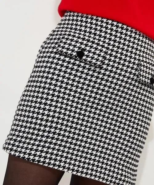 Skirts Daring Dogstooth Skirt BlackWhite 8211 Joebrowns Apparel