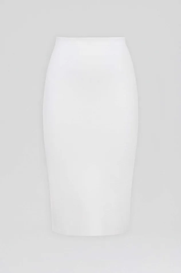 Skirts Women CREPE KNIT PENCIL SKIRT WHITE Scanlan Theodore