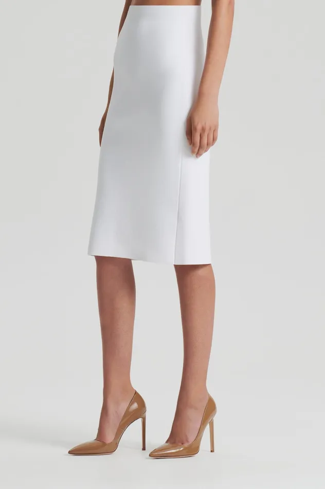 Skirts Women CREPE KNIT PENCIL SKIRT WHITE Scanlan Theodore