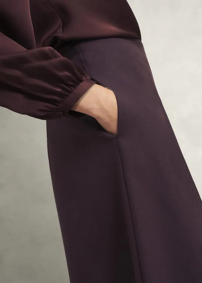 Skirts Women HOBBS Chersham Skirt With Wool Malbec Purple