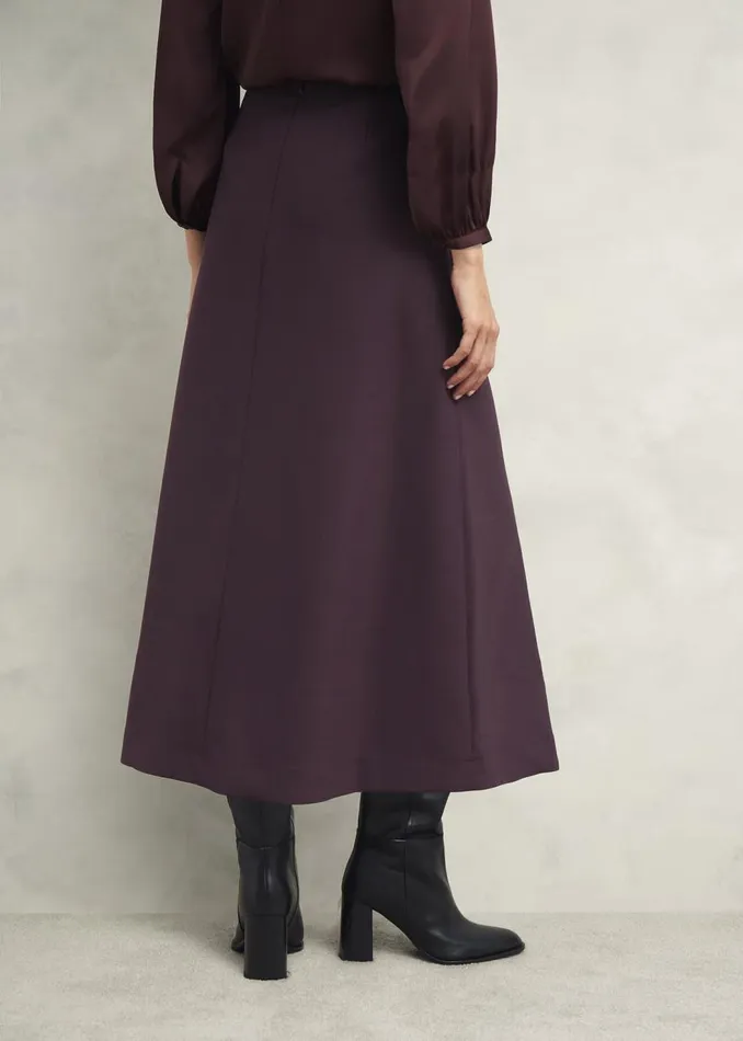 Skirts Women HOBBS Chersham Skirt With Wool Malbec Purple