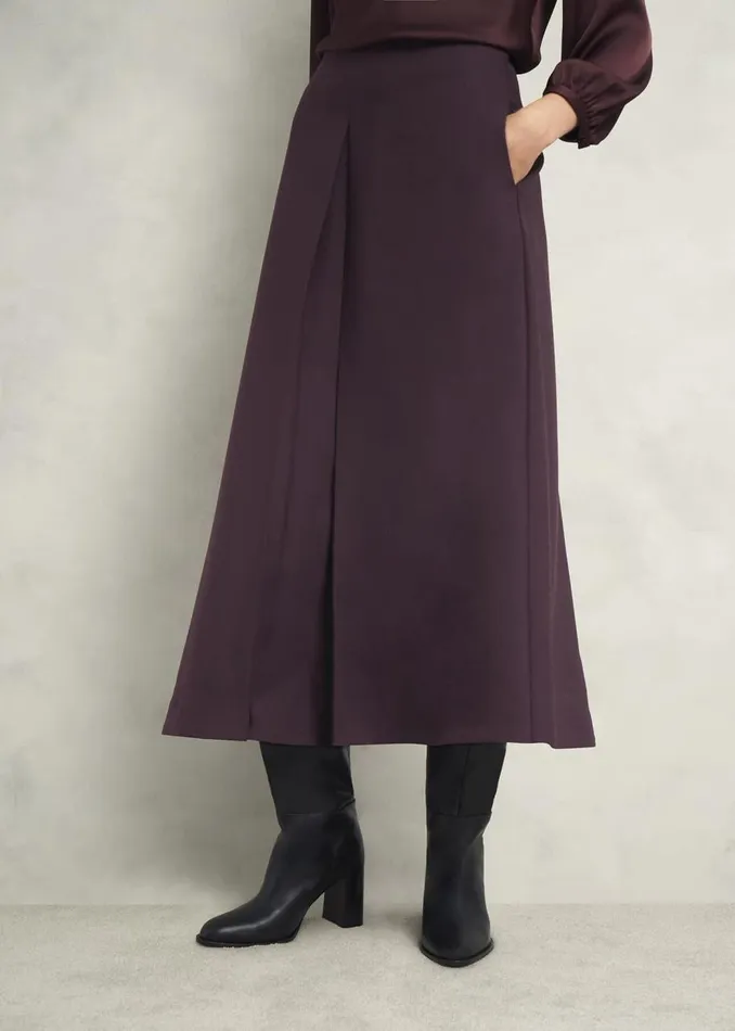 Skirts Women HOBBS Chersham Skirt With Wool Malbec Purple