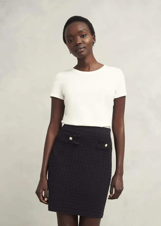 Skirts Women HOBBS Sairey Sparkle Knitted Skirt Black