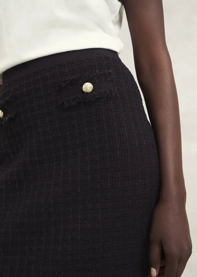 Skirts Women HOBBS Sairey Sparkle Knitted Skirt Black