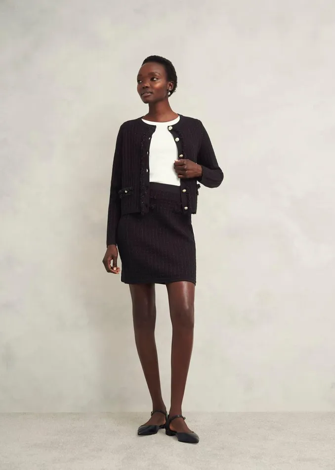 Skirts Women HOBBS Sairey Sparkle Knitted Skirt Black