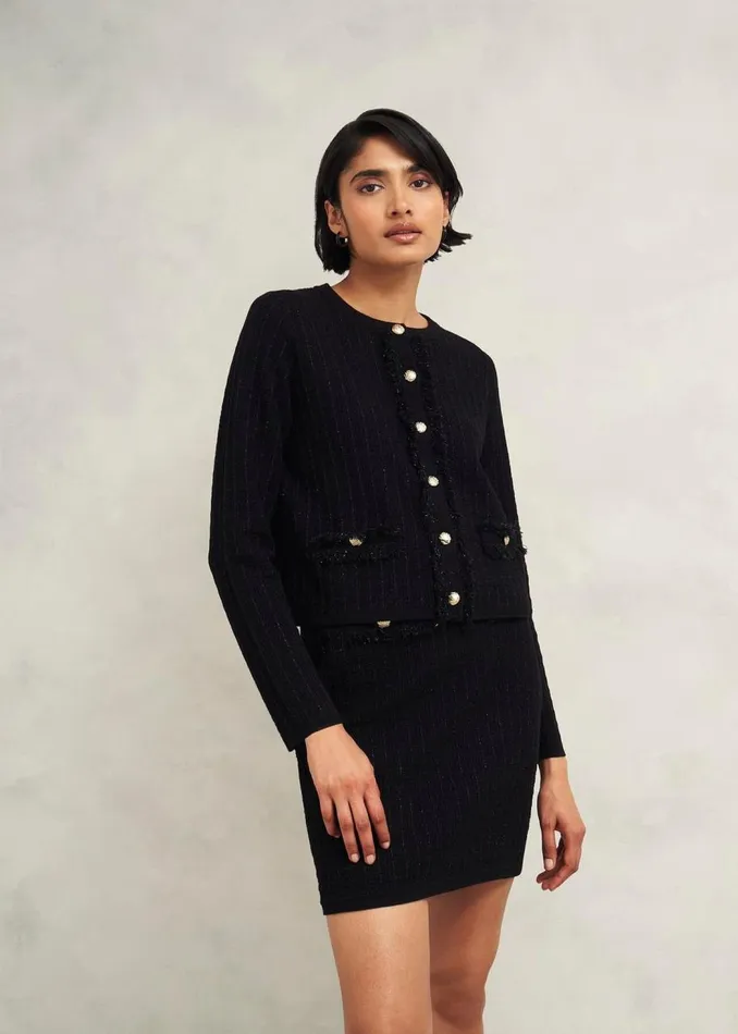 Skirts Women HOBBS Sairey Sparkle Knitted Skirt Black