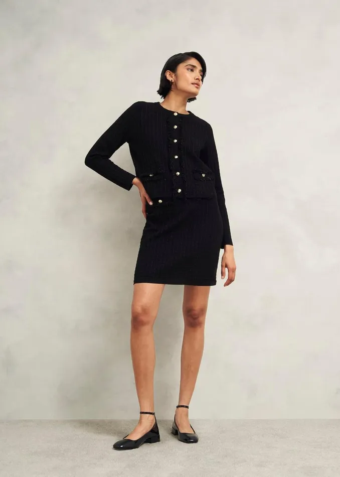 Skirts Women HOBBS Sairey Sparkle Knitted Skirt Black
