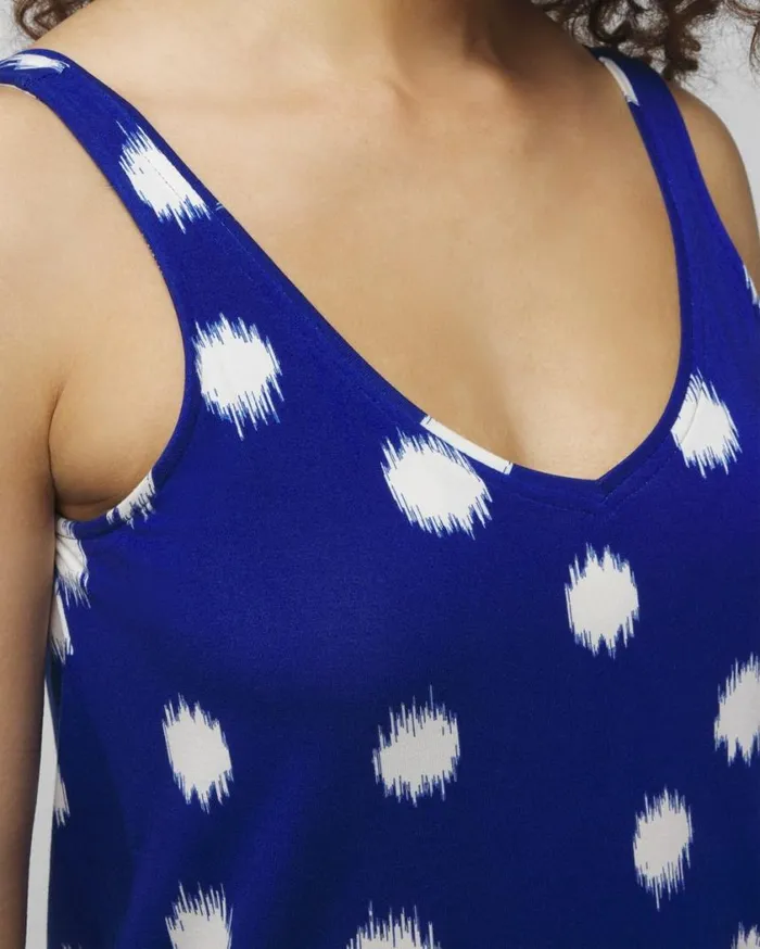 Soma Cool Nights Tank With Piping Madras Dot Grand Majesty Women Matching Sets and Separates