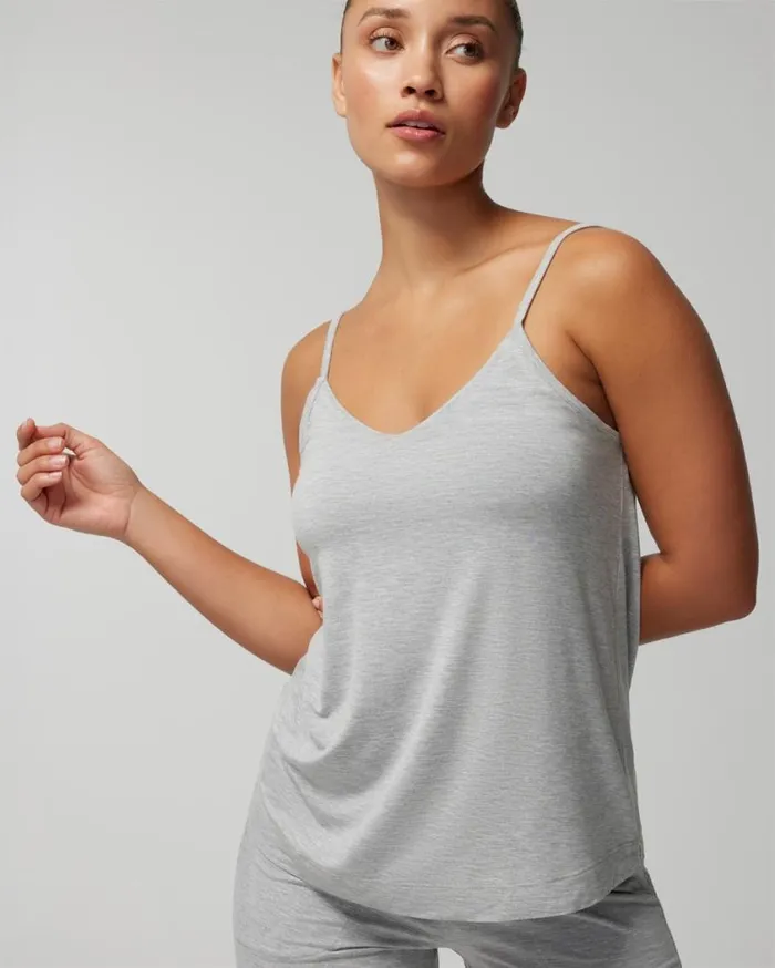 Soma Cool Nights VNeck Sleep Cami Heather Opal Gray Women Matching Sets and Separates