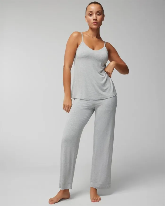 Soma Cool Nights VNeck Sleep Cami Heather Opal Gray Women Matching Sets and Separates