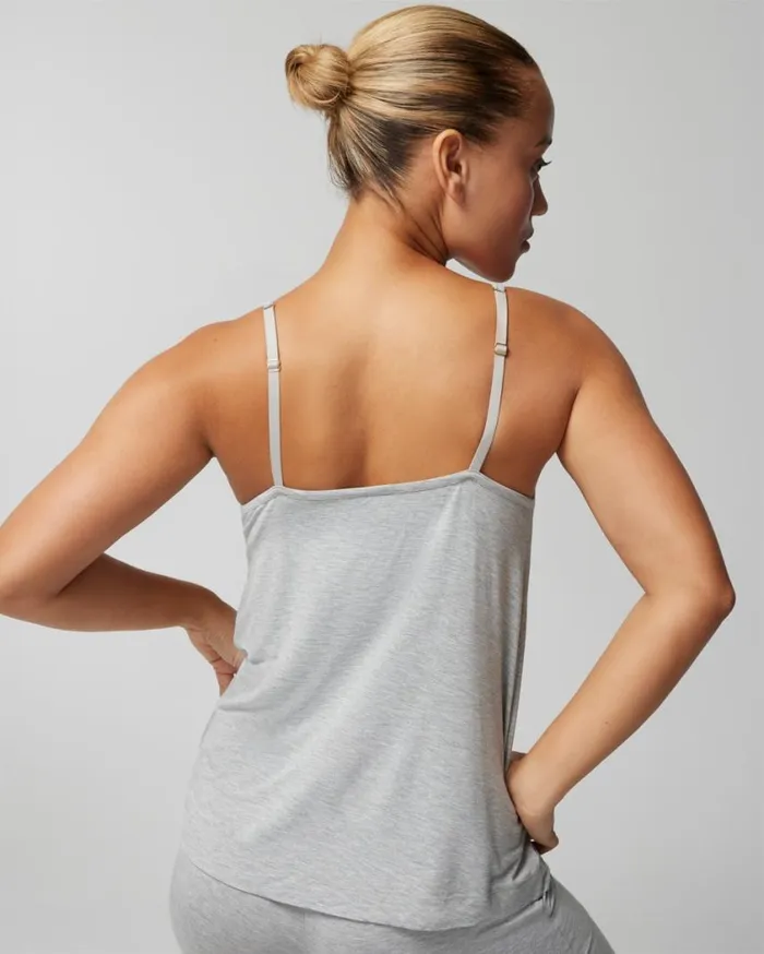 Soma Cool Nights VNeck Sleep Cami Heather Opal Gray Women Matching Sets and Separates