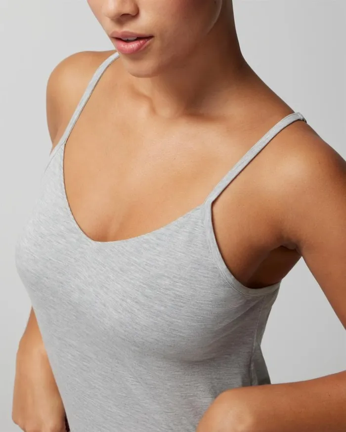 Soma Cool Nights VNeck Sleep Cami Heather Opal Gray Women Matching Sets and Separates