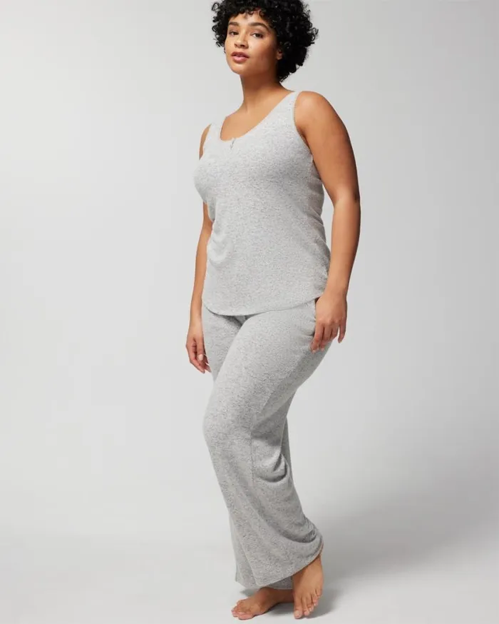Soma CozyLuxe Pajama Tank Ivory Cozyluxe Women Pajama Tops