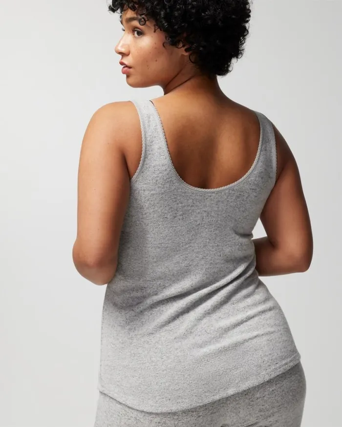 Soma CozyLuxe Pajama Tank Ivory Cozyluxe Women Pajama Tops