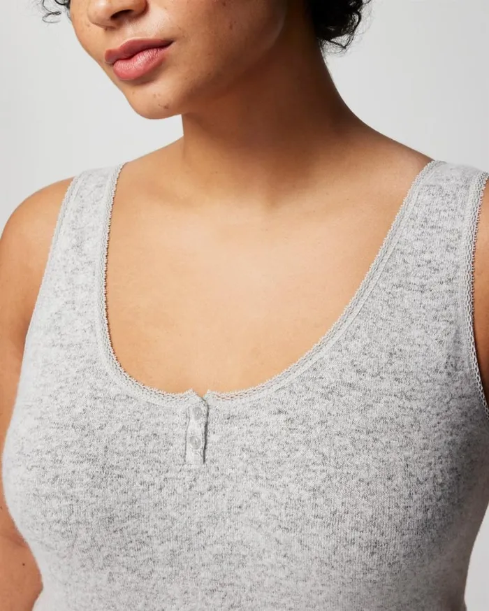 Soma CozyLuxe Pajama Tank Ivory Cozyluxe Women Pajama Tops