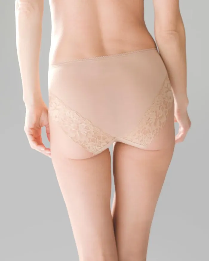 Soma Embraceable Signature Lace HighLeg Brief Divine Leopard Mini Ivory Women Panties